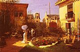 Femme Paintings - Jeunes Femmes Au Jardin by Leon Joseph Voirin